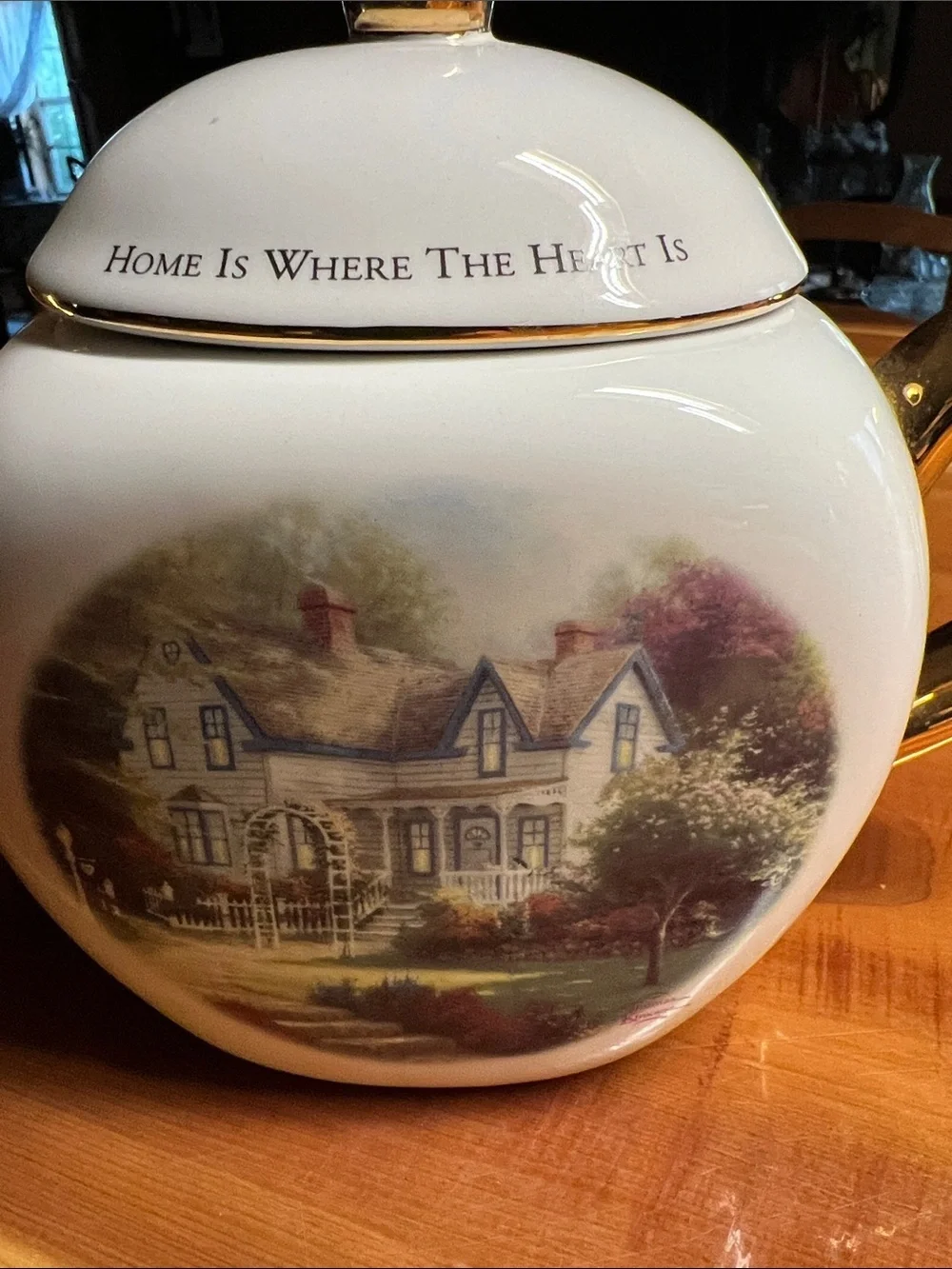 Thomas Kinkade white ceramic